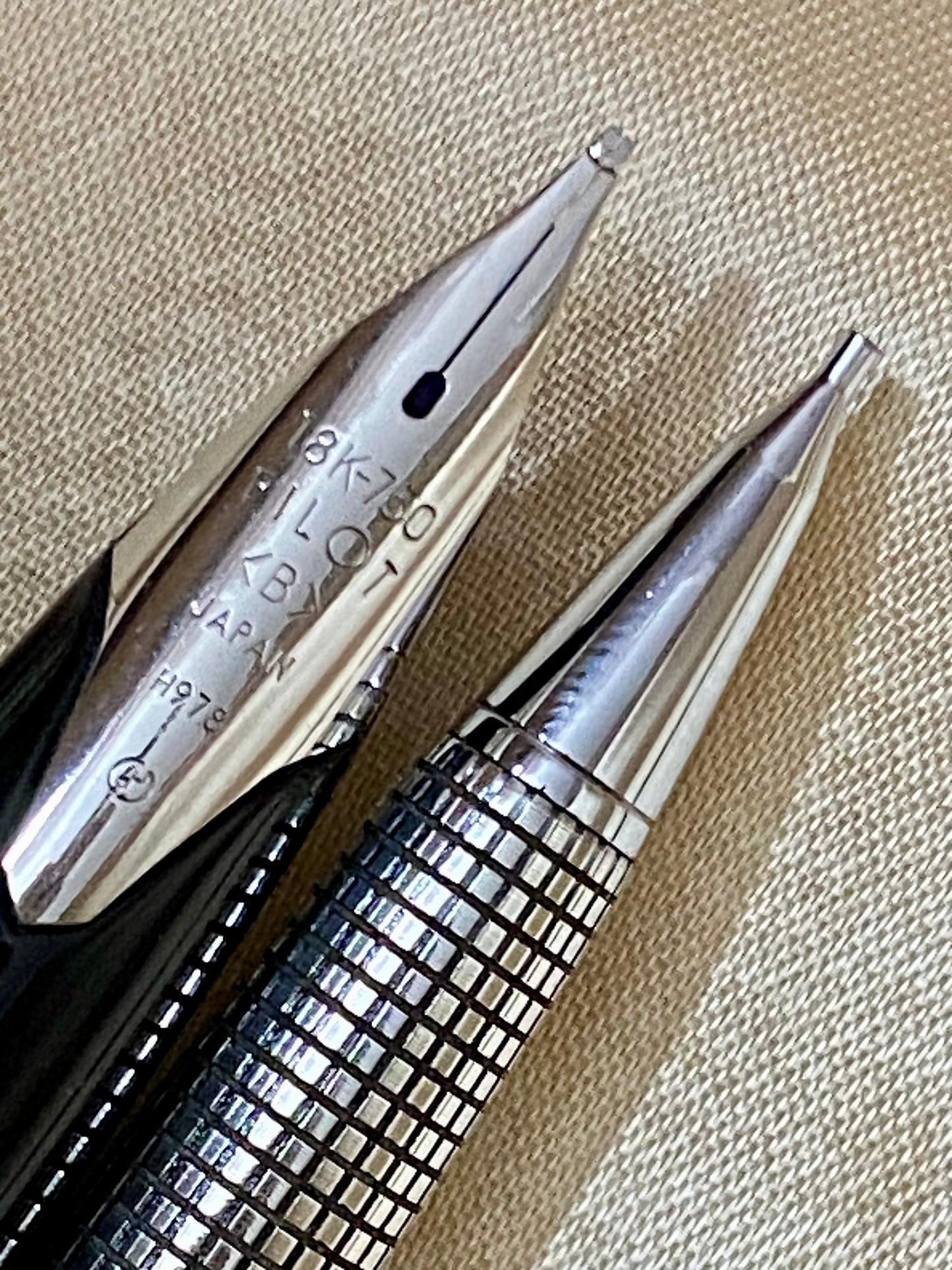 Pilot Elite Full Sterling Silver Lattice Fountain Pen & Mechanical Pencil Set